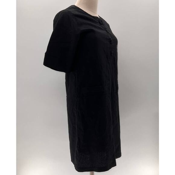 ASOS Black Flower Embroidered 3/4 Sleeve Knee Length Dress- M - Picture 7 of 12